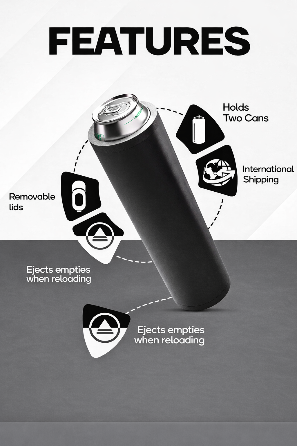 Double Tactical Reload Can Holder